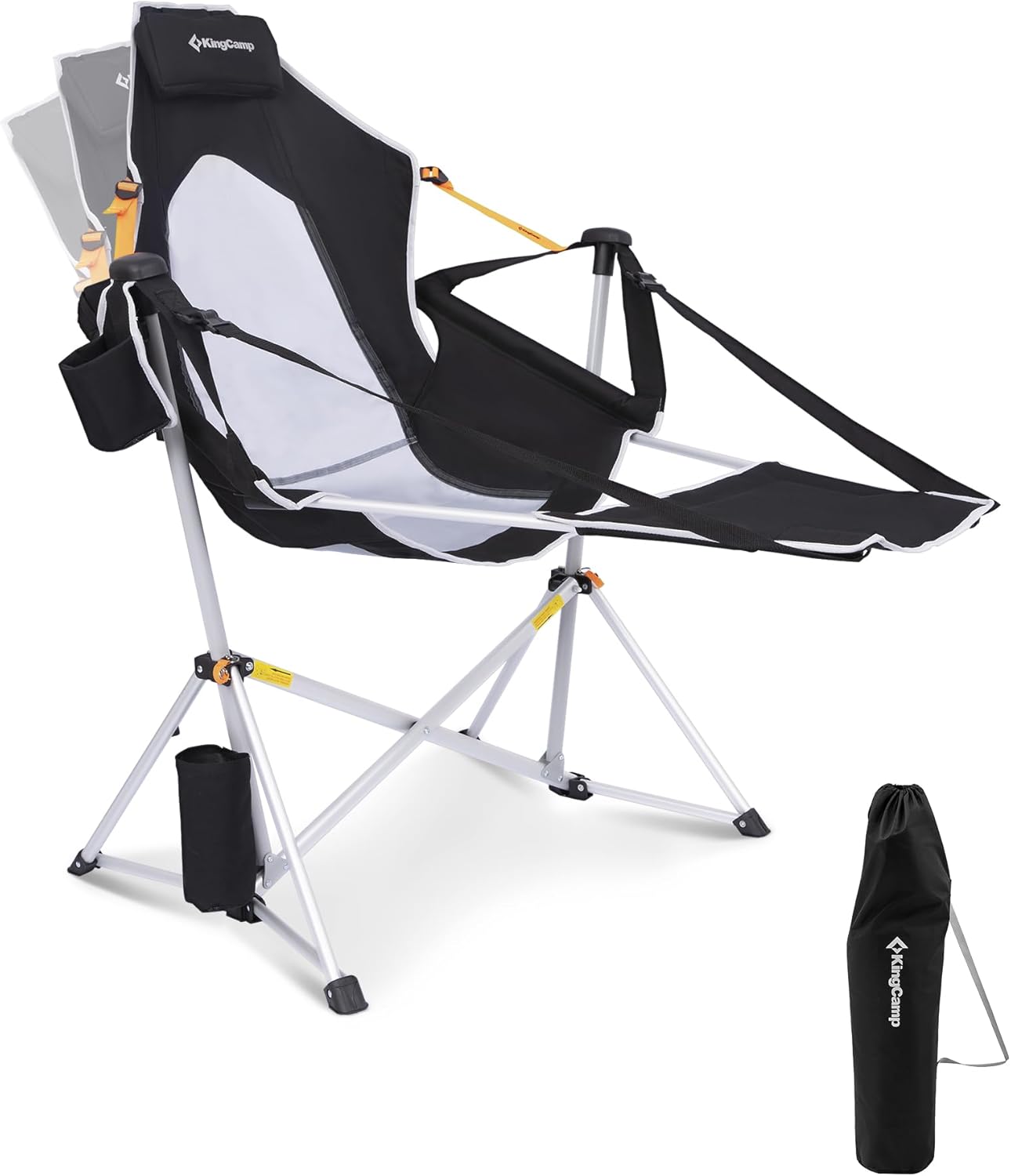 Outdoor Oversized Camping Chair - Heavy Duty Hammock Chair with Footrest