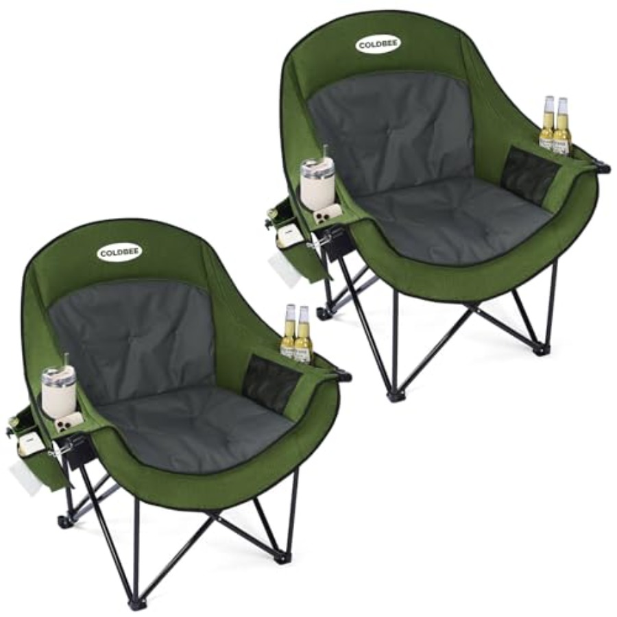 Outdoor Oversized Camping Chair - 2PCS Oversized Camping Chairs for Adults