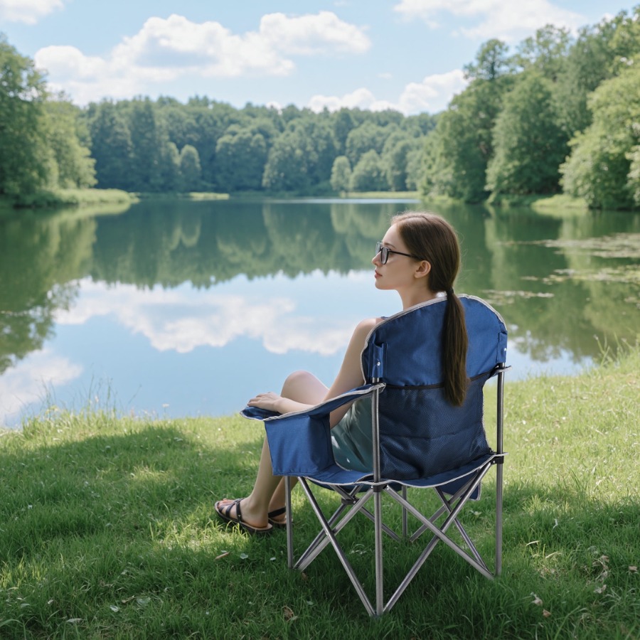 Outdoor Oversized Camping Chair - Oversized Folding Camp Chair 425 lbs