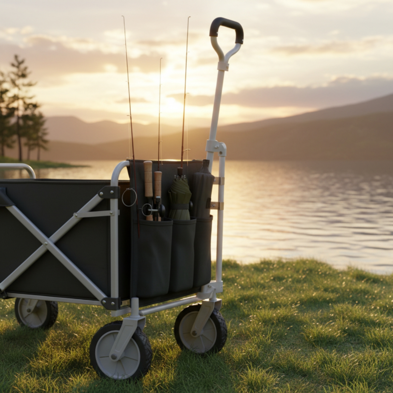 Outdoor Camping Umbrella - 2 Pieces Camping Wagon Clamp Set