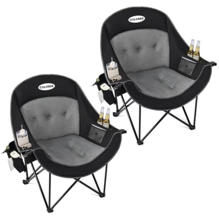 Outdoor Oversized Camping Chair - 2PCS Oversized Camping Chairs for Adults