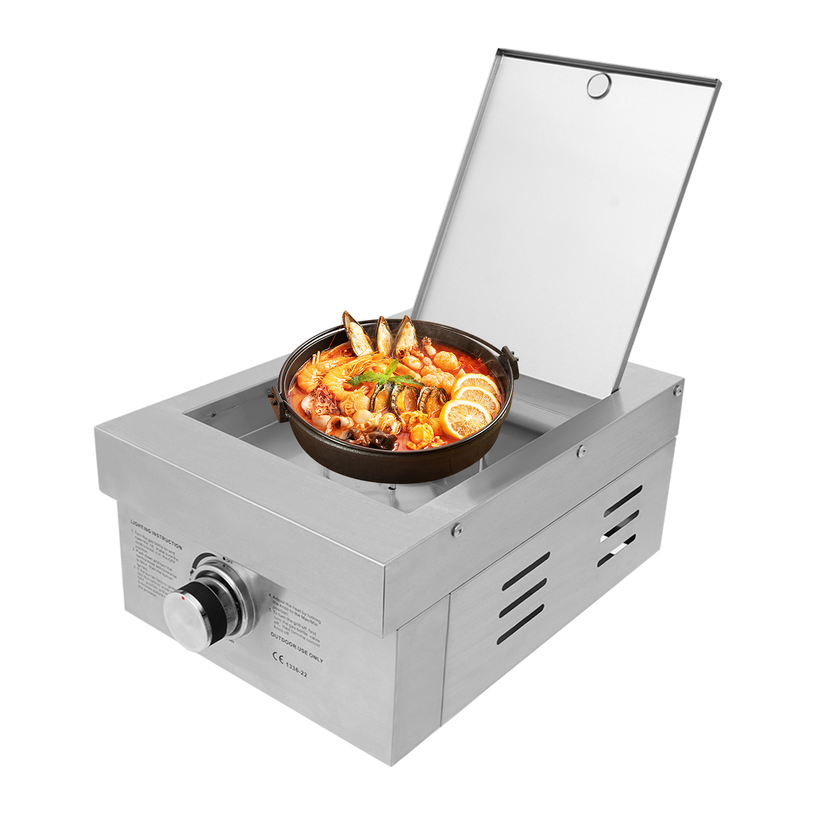 Outdoor In Camping - Gas Stove, Embedded/Outdoor, 304 Stainless Steel,
