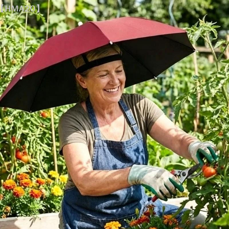 Outdoor Camping Umbrella - 【HMA20】Portable Foldable Umbrella Hat UV Protection