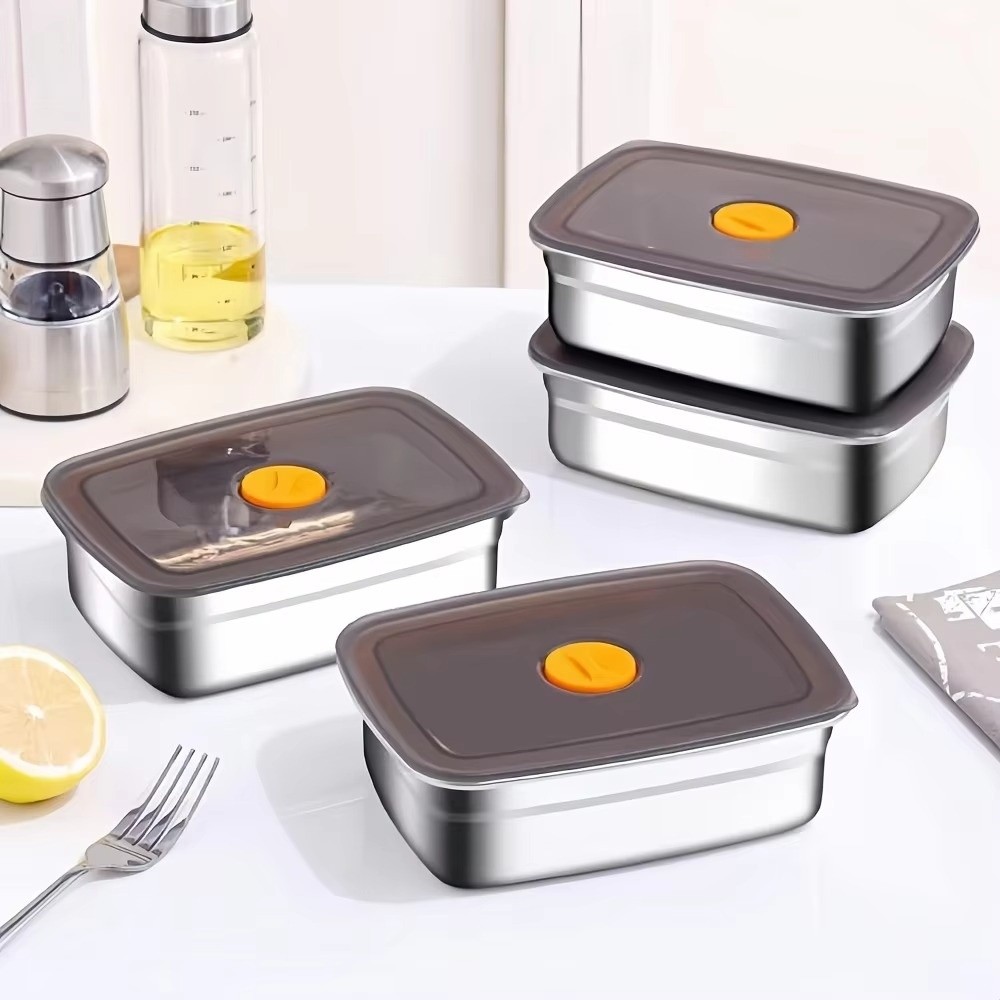 Outdoor Camping Fridge - Stainless Steel Camping Lunch Box Sealed