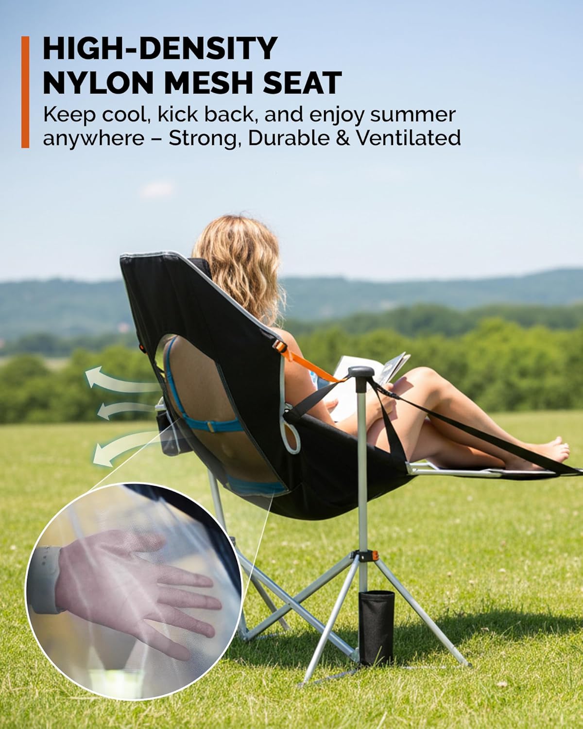 Heavy Duty Hammock Chair with  - Outdoor Oversized Camping Chair ulasan dan harga
