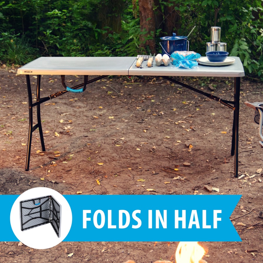 5-Foot Foldable Utility Table  - Outdoor Camping Table Foldable ulasan dan harga