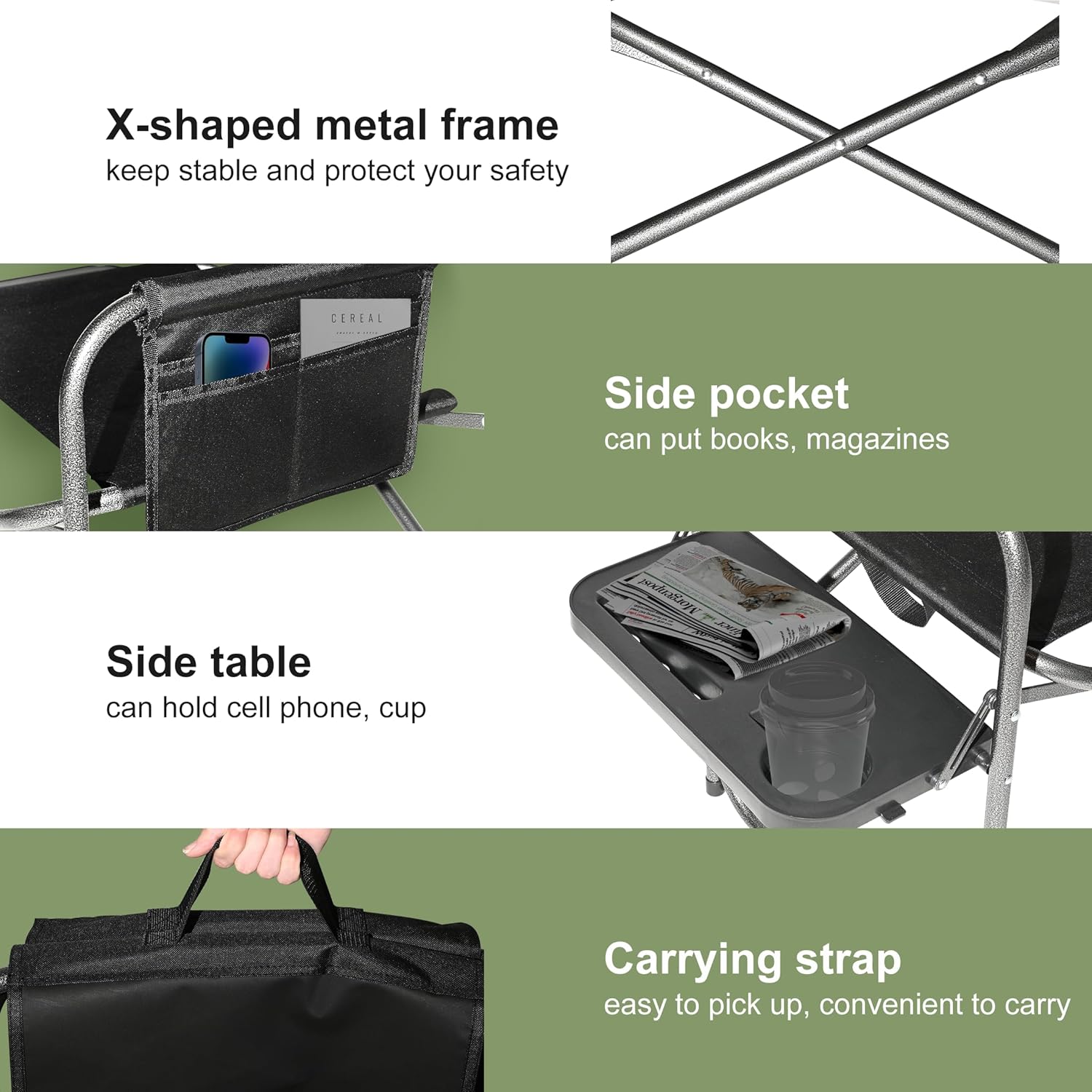 Foldable Camping Chair with Si - Outdoor Camping Table Foldable ulasan dan harga
