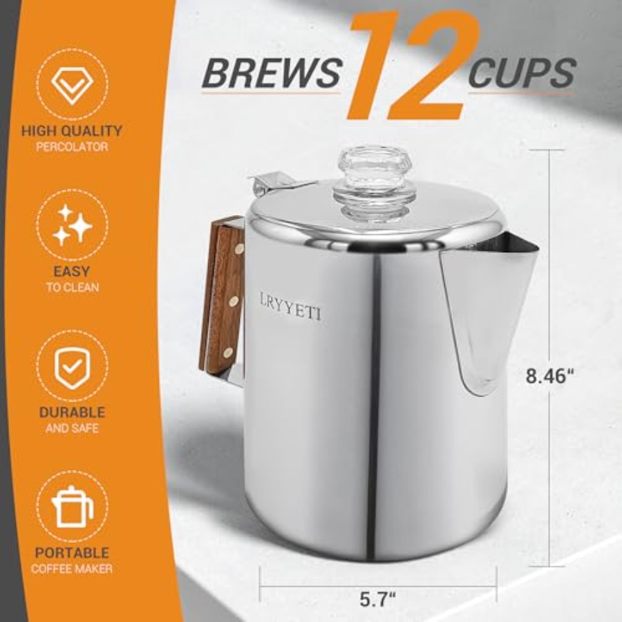 Percolator Coffee Pot Stainles - Camp Percolator Coffee ulasan dan harga
