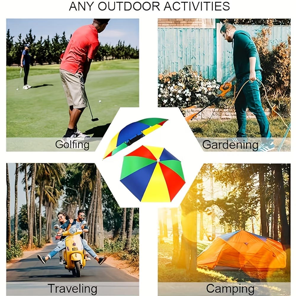 Elastic Headband Umbrella Hat, - Outdoor Camping Umbrella ulasan dan harga
