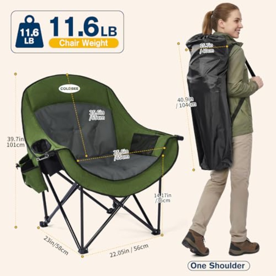 2PCS Oversized Camping Chairs  - Outdoor Oversized Camping Chair ulasan dan harga