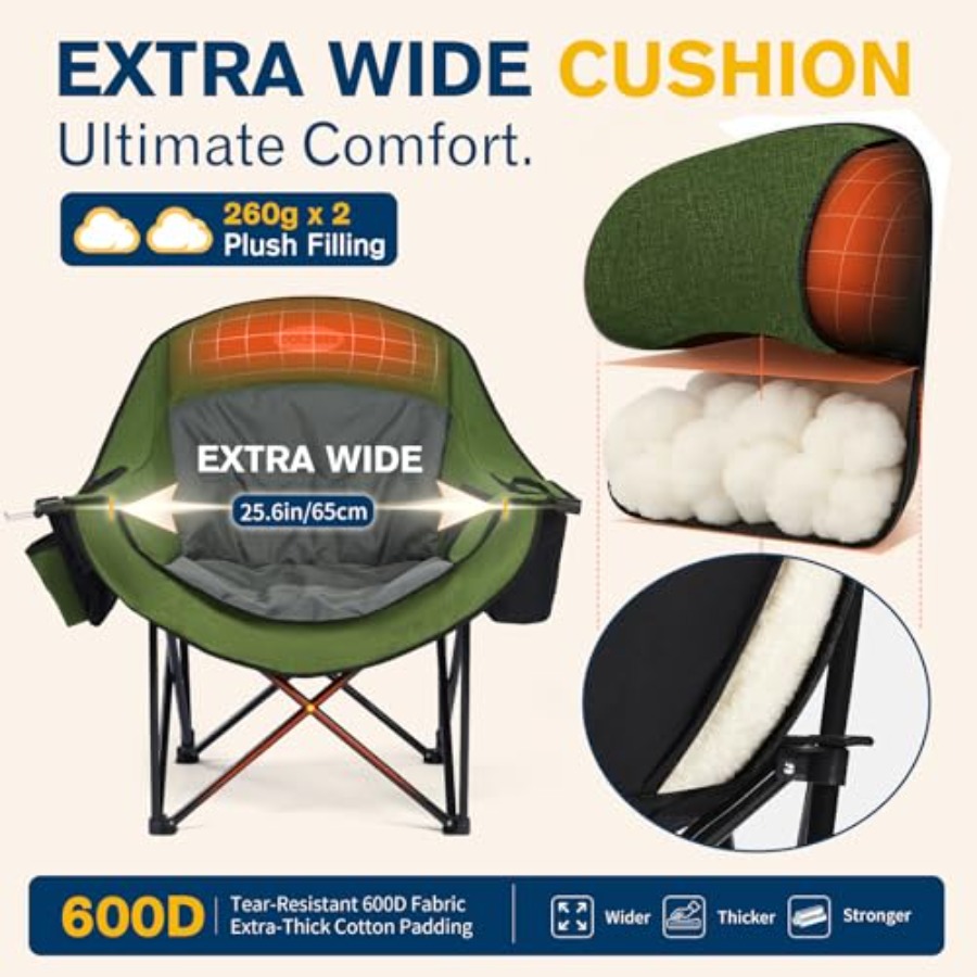 2PCS Oversized Camping Chairs  - Outdoor Oversized Camping Chair ulasan dan harga
