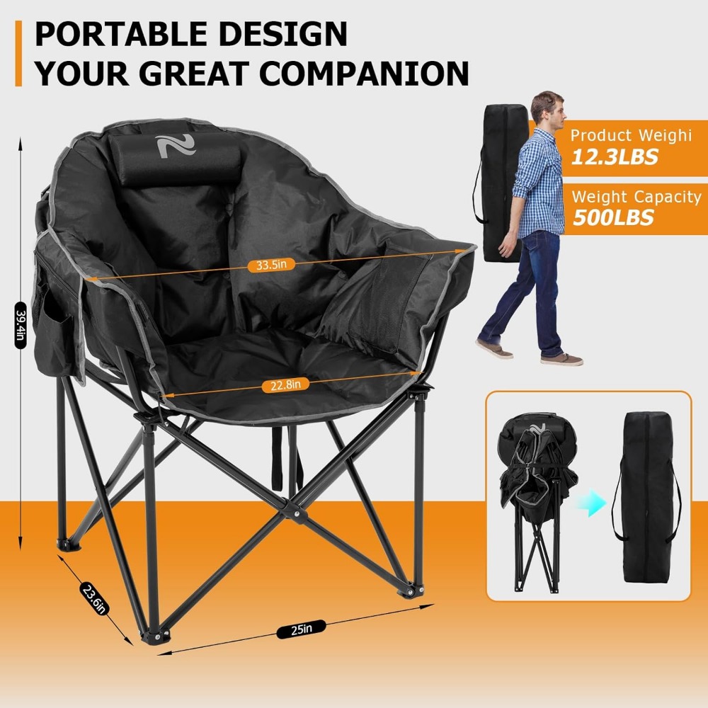 Oversized Heated Camping Loung - Outdoor Oversized Camping Chair ulasan dan harga