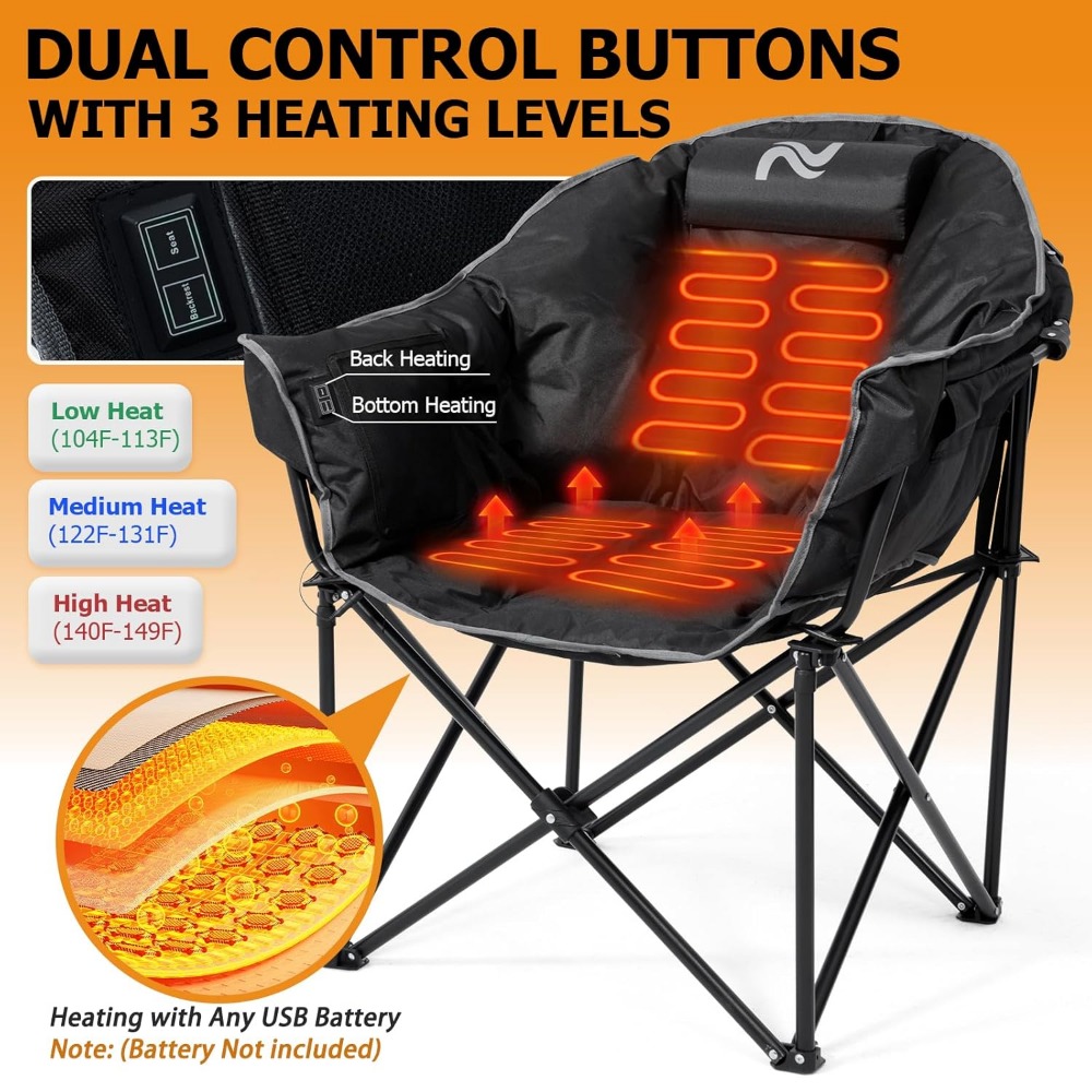 Oversized Heated Camping Loung - Outdoor Oversized Camping Chair ulasan dan harga