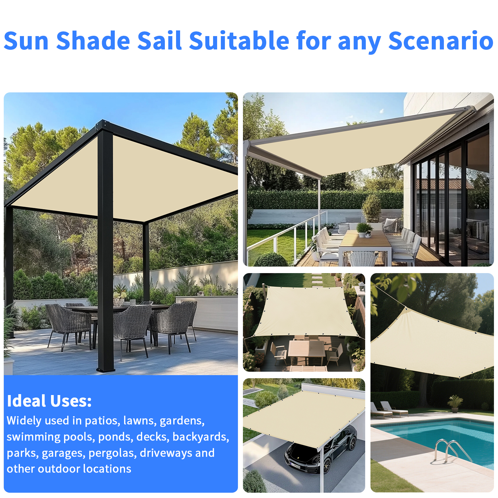 5x4m 4x3m 3x2m Garden Sun Shad - Outdoor Camping Tent Waterproof ulasan dan harga