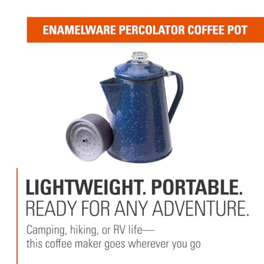 Percolator Coffee Pot Enamelwa - Camp Percolator Coffee ulasan dan harga