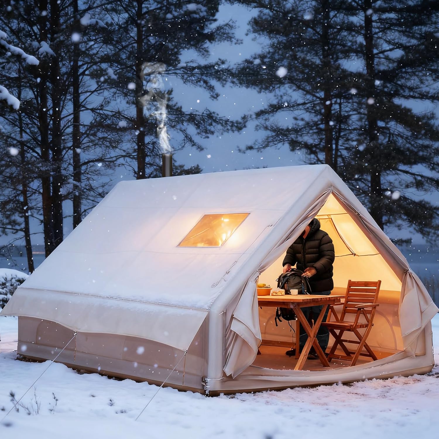 6-8 Person Inflatable Camping  - Outdoor Camping Tent Waterproof ulasan dan harga