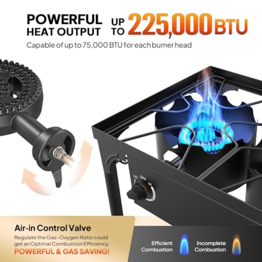 3 Burner Propane Gas Stove 225 - Outdoor Camping List ulasan dan harga