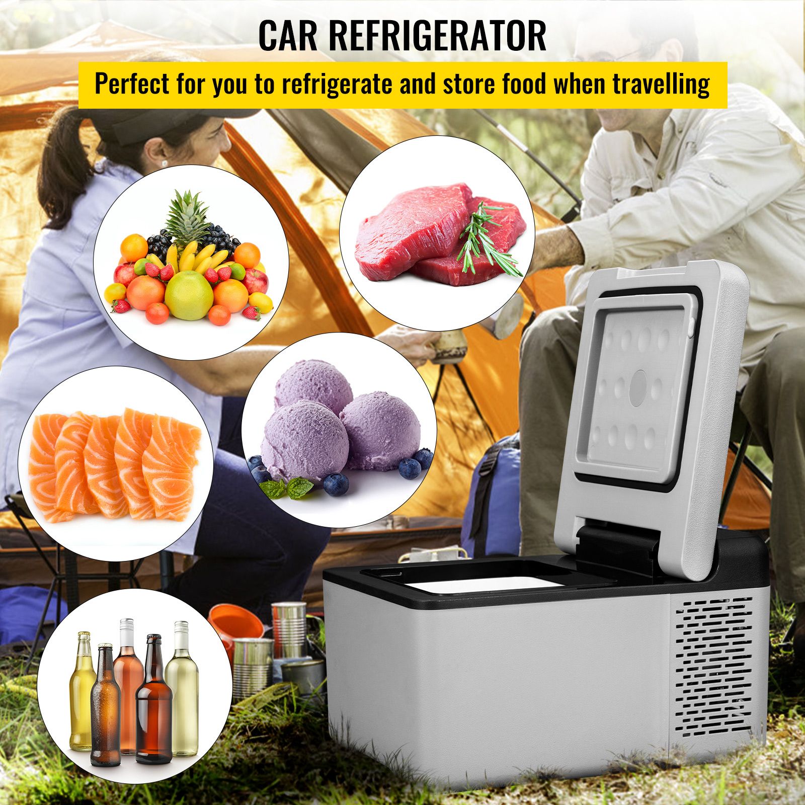 12 Volt Refrigerator 10 Qt, Po - Outdoor Camping Fridge ulasan dan harga