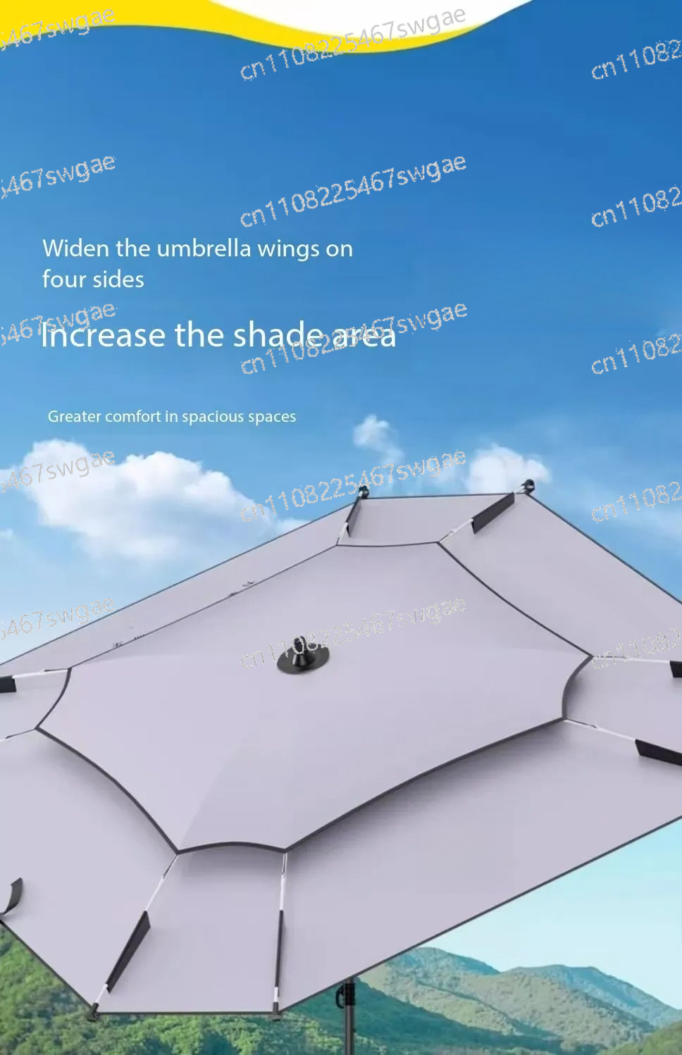 Portable Square Fishing Umbrel - Outdoor Camping Umbrella ulasan dan harga