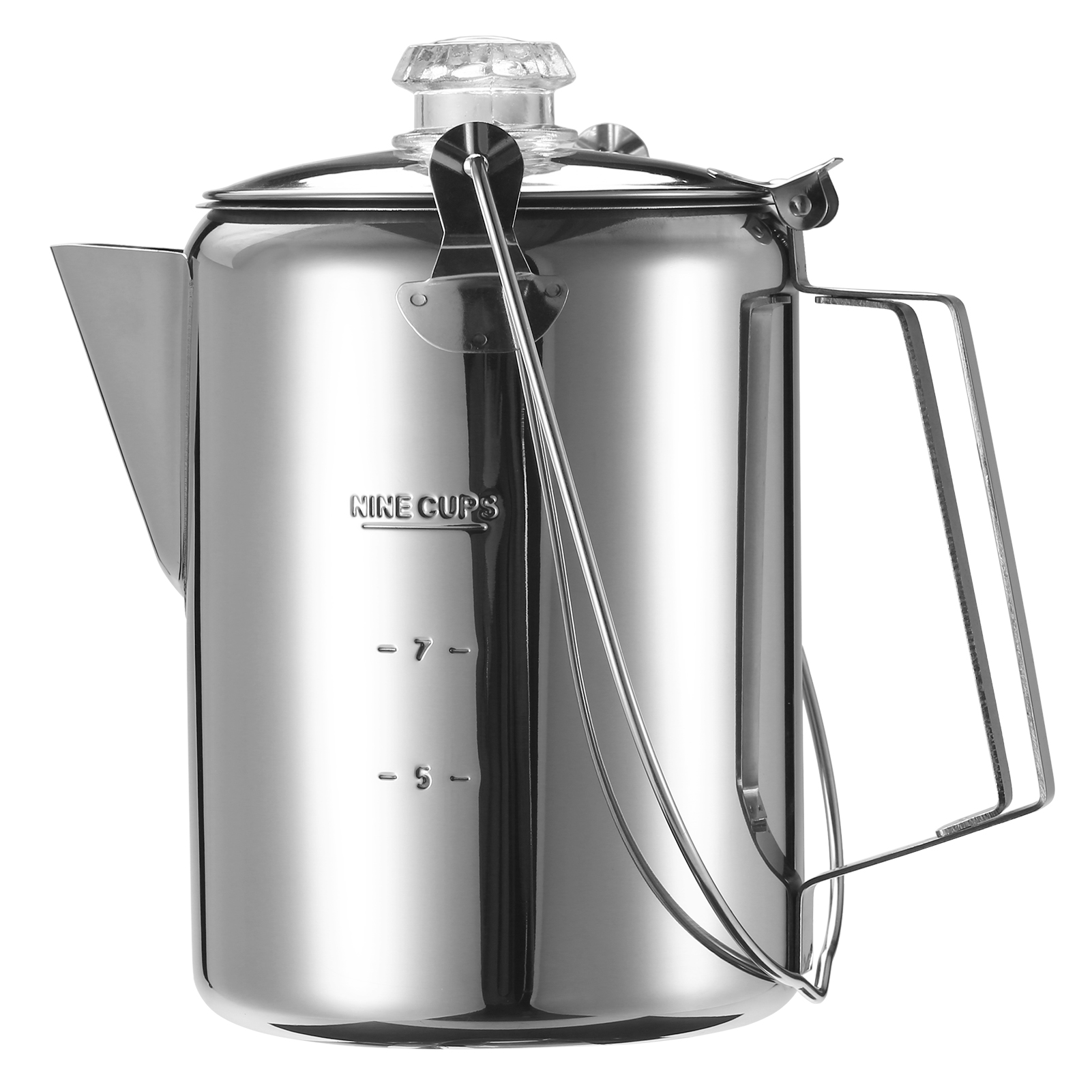 1.2L Outdoor 9 Cup Stainless S - Camp Percolator Coffee ulasan dan harga