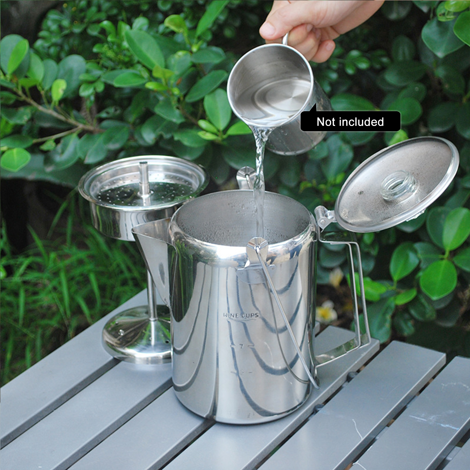 1.2L Outdoor 9 Cup Stainless S - Camp Percolator Coffee ulasan dan harga