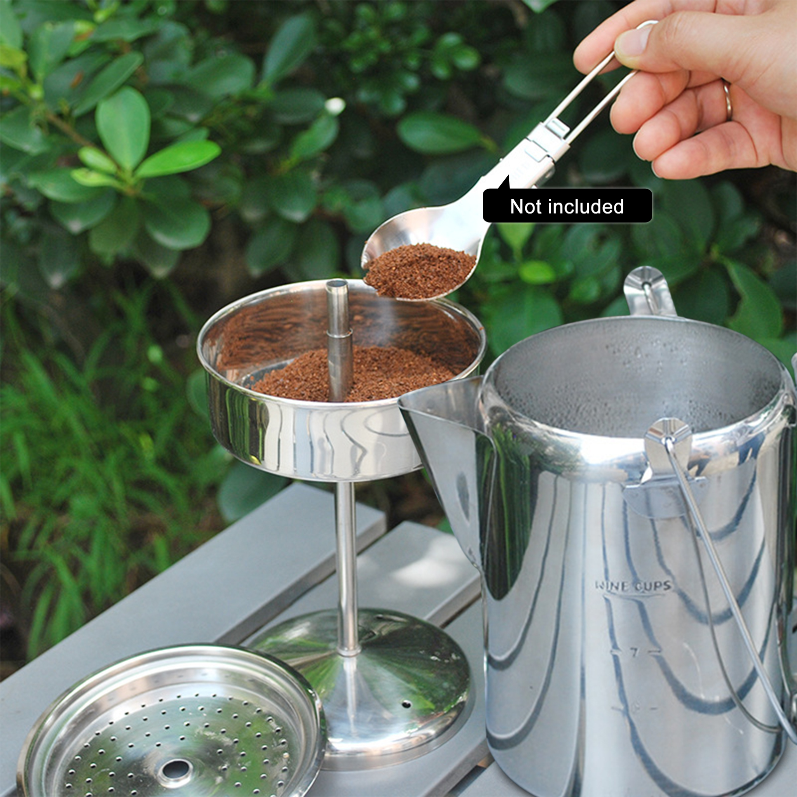 1.2L Outdoor 9 Cup Stainless S - Camp Percolator Coffee ulasan dan harga