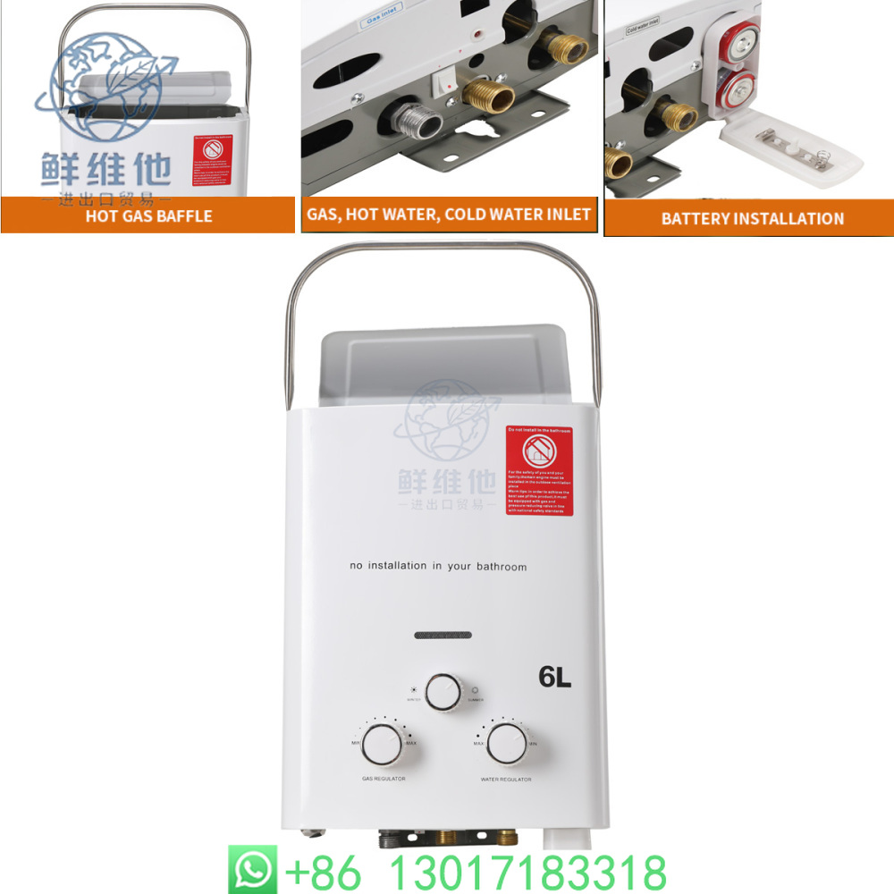 6L 12KW Stainless Steel Instan - Outdoor Camping Hot Water Shower ulasan dan harga