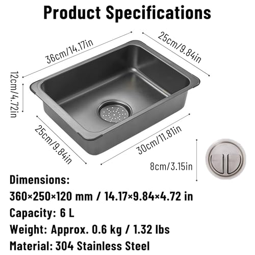 304 Stainless Steel Mini Sink  - Outdoor In Camping ulasan dan harga