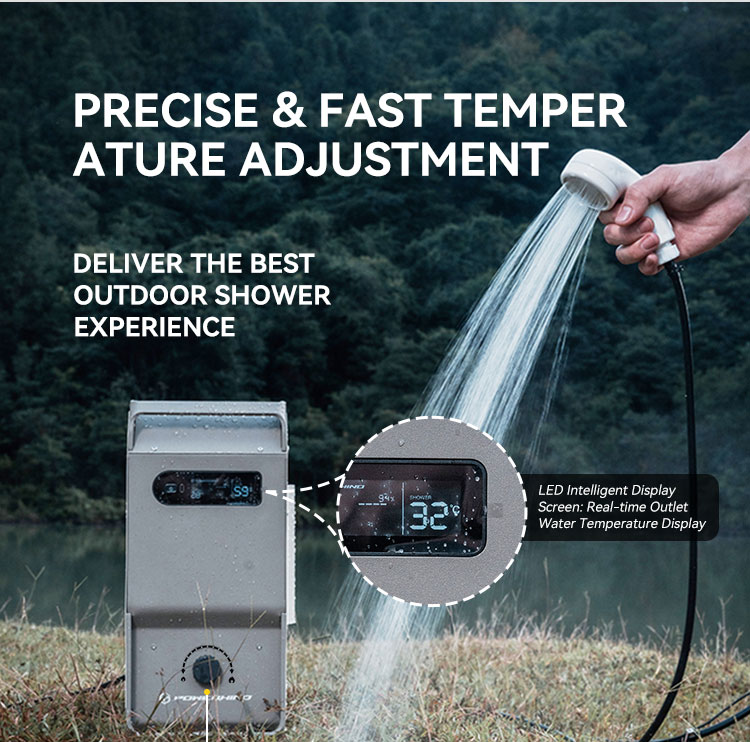 Outdoor Water Heater lpg Campi - Outdoor Camping Hot Water Shower ulasan dan harga