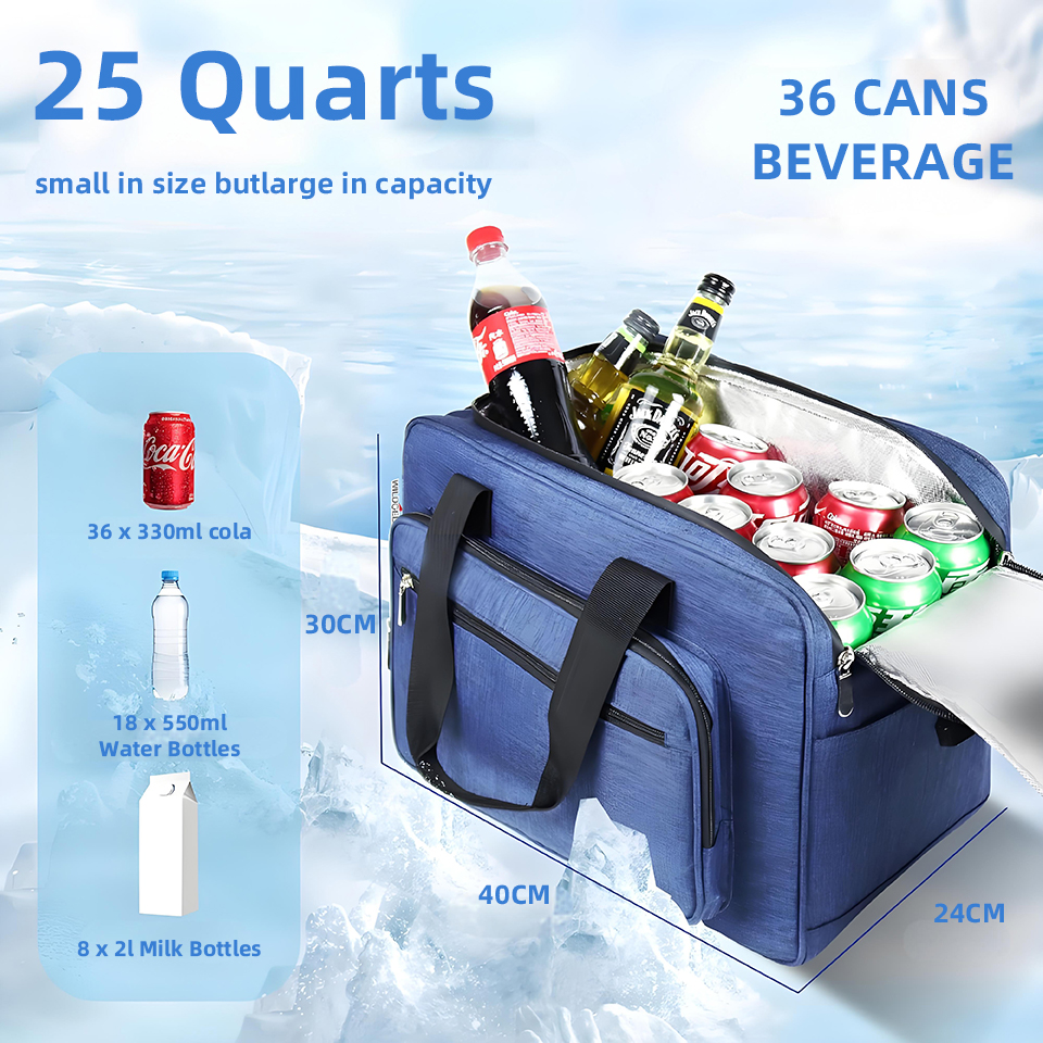 25L 3‑Layer Handheld Lunch Bag - Outdoor Camping Fridge ulasan dan harga