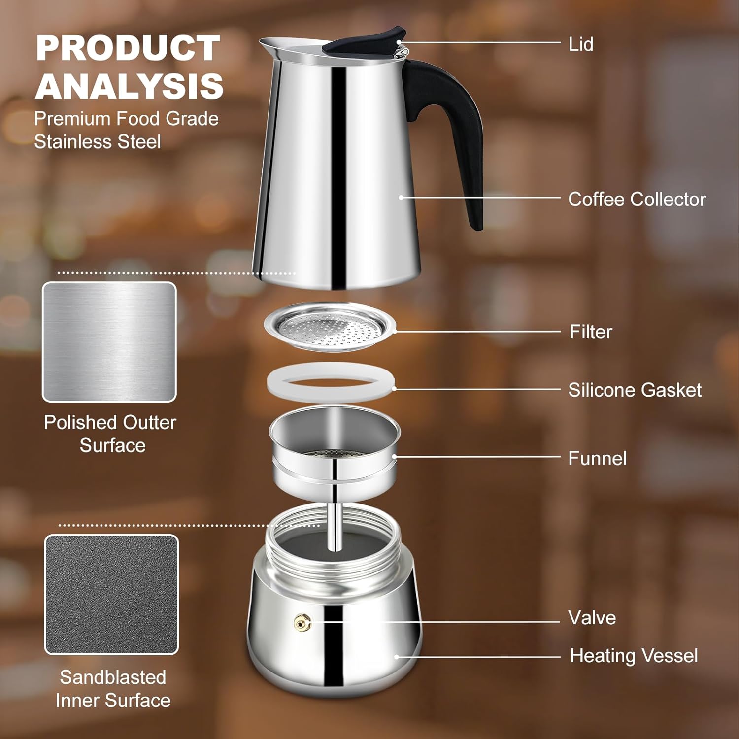2 Cup Stovetop Espresso Maker  - Camp Percolator Coffee ulasan dan harga