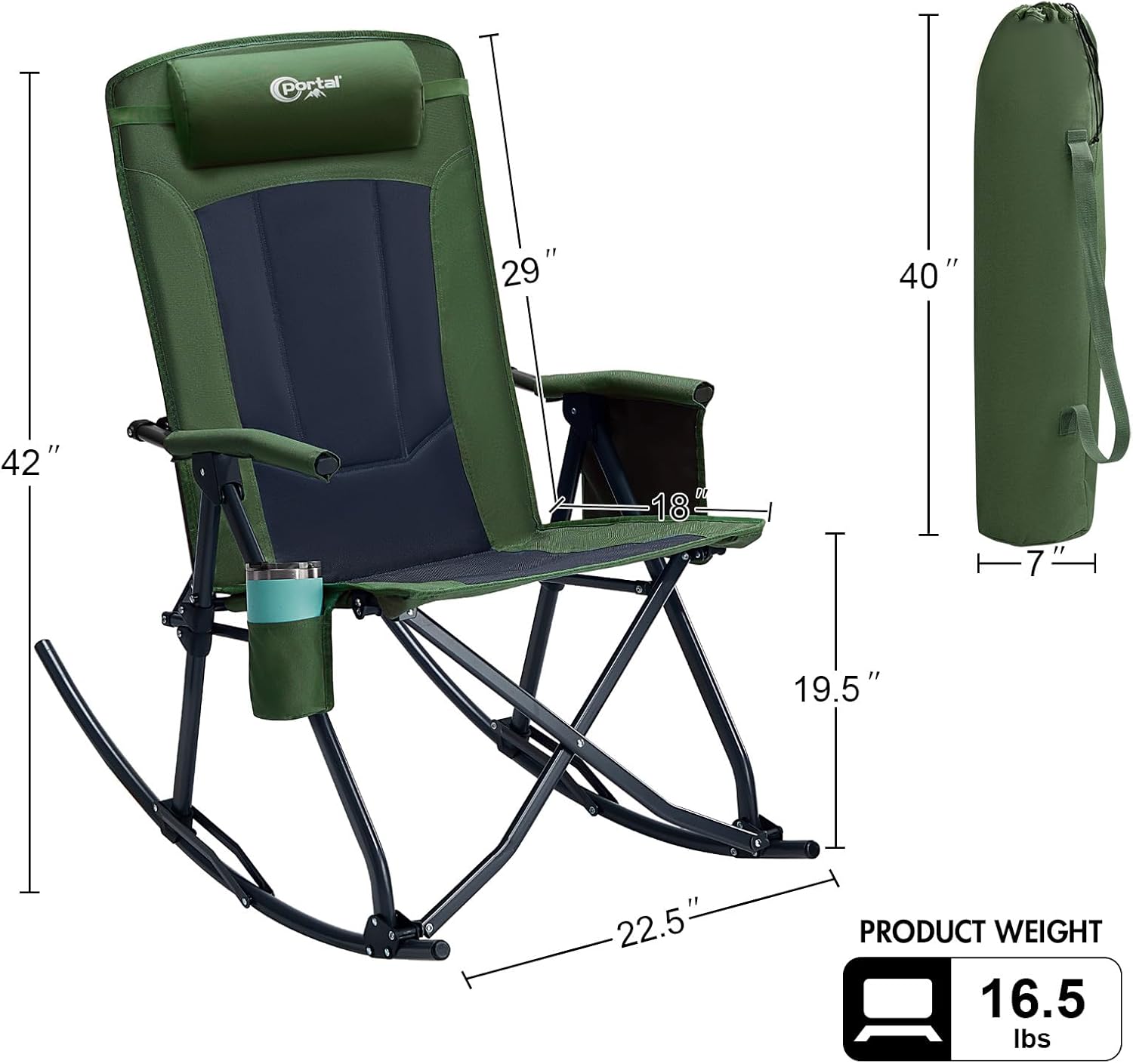 Oversized Folding Rocking Camp - Outdoor Oversized Camping Chair ulasan dan harga