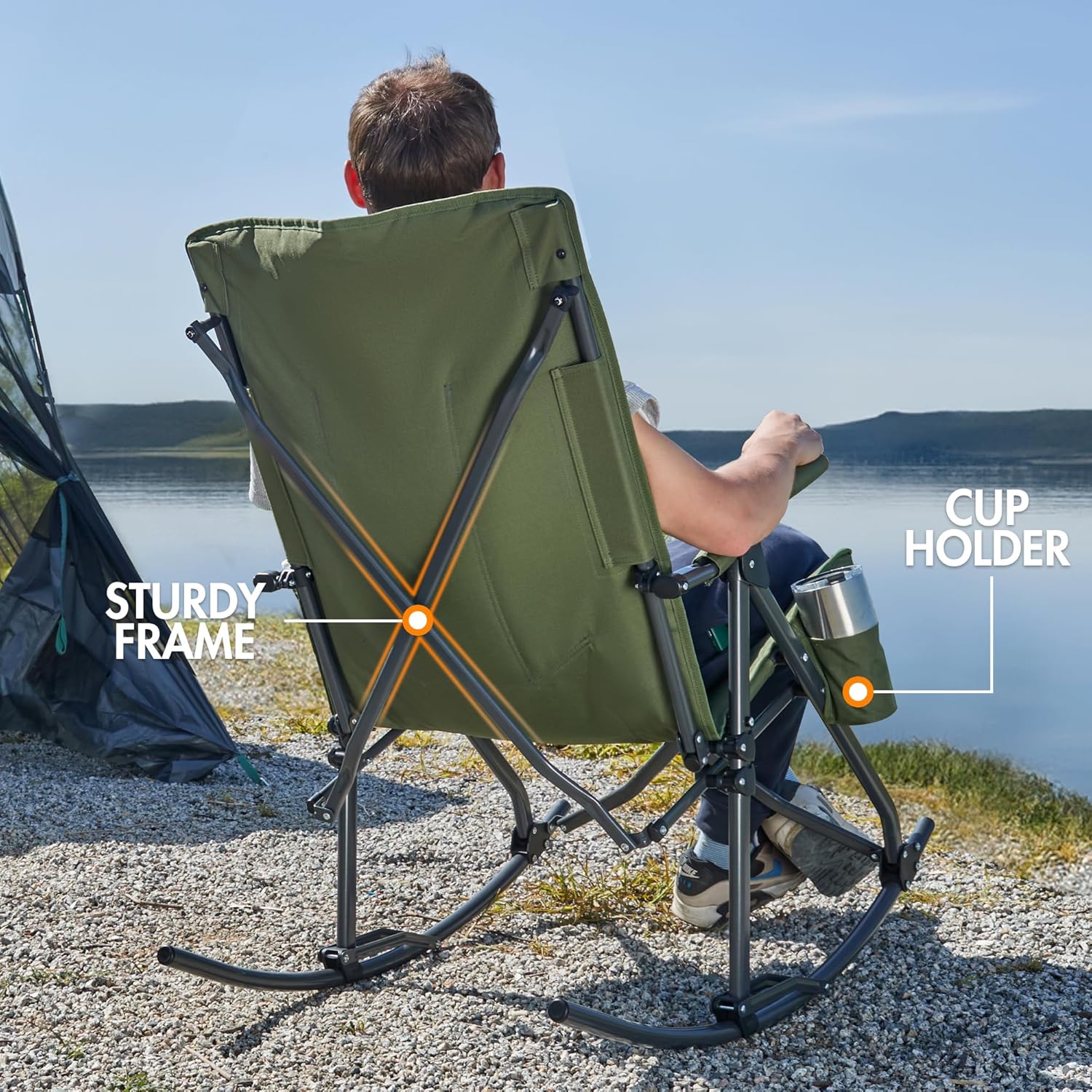 Oversized Folding Rocking Camp - Outdoor Oversized Camping Chair ulasan dan harga