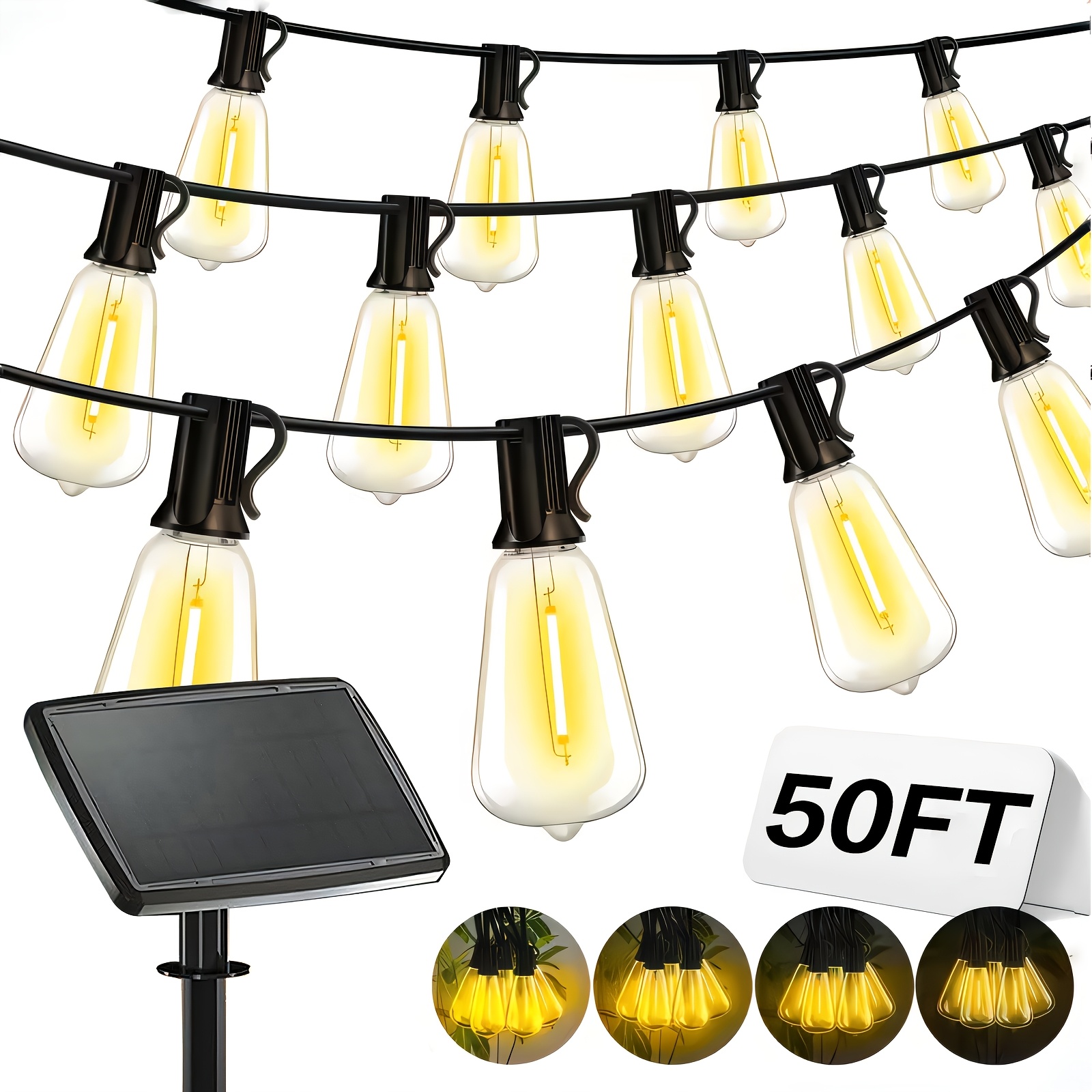 Solar Lights Outdoor, 100ft Pa - Outdoor Camping Tent ulasan dan harga