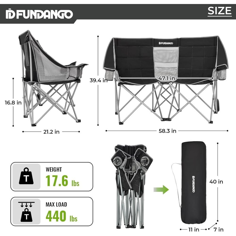 Oversized Double Camping Chair - Outdoor Oversized Camping Chair ulasan dan harga