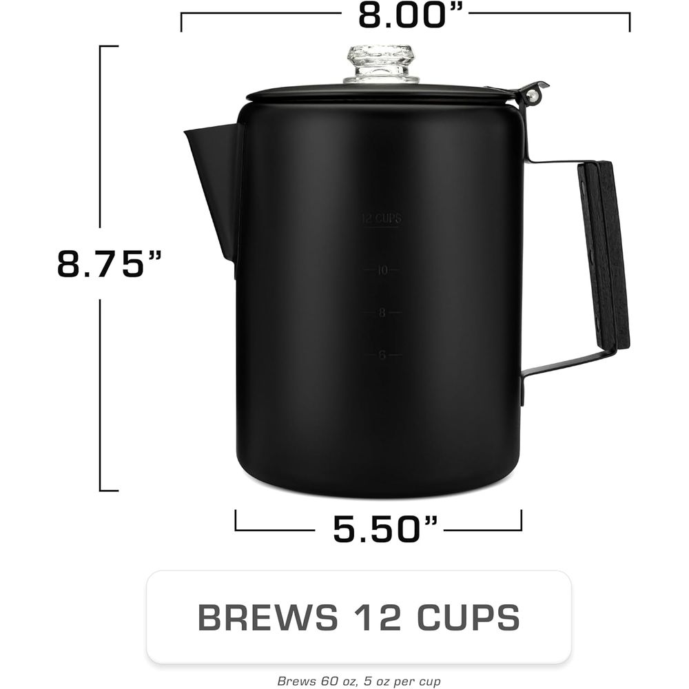 12-Cup Stainless Steel Percola - Camp Percolator Coffee ulasan dan harga
