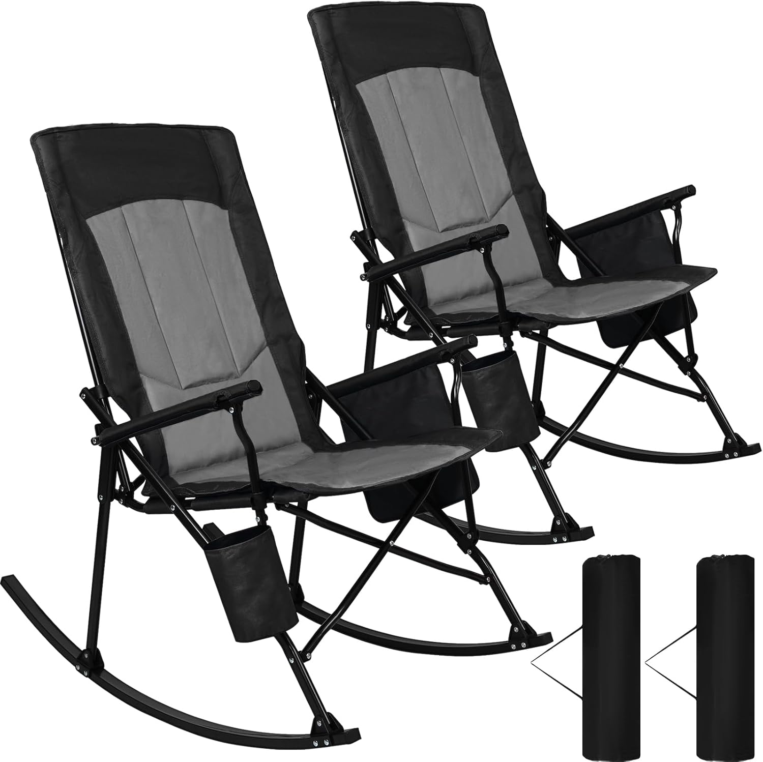 2 Pack High Back Portable Rock - Outdoor Oversized Camping Chair ulasan dan harga