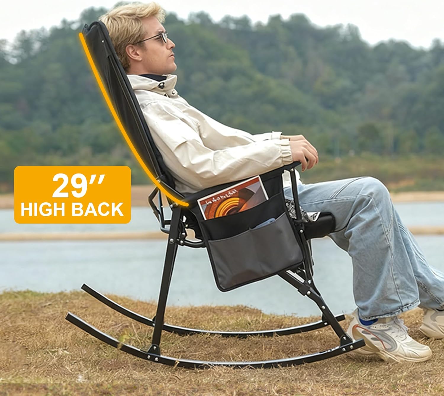 2 Pack High Back Portable Rock - Outdoor Oversized Camping Chair ulasan dan harga