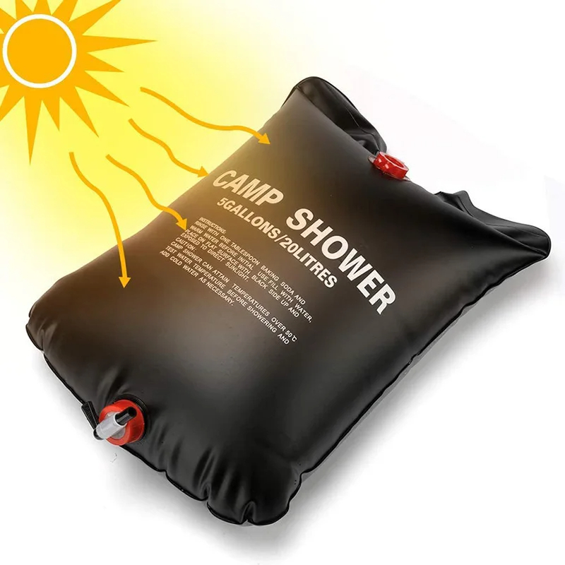 20/40L Camping foldable Solar  - Outdoor Camping Hot Water Shower ulasan dan harga